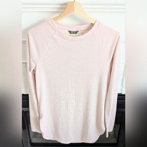 Roots Blush Pink Raglan Long Sleeve Crewneck Top Small